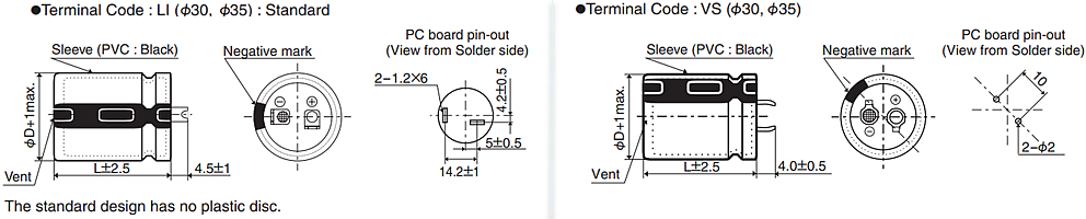 Chemi-Con RLA Snap-In Aluminum Electrolytic Capacitors